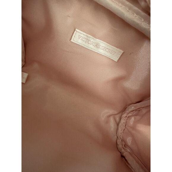 Vintage Y2K Victoria's Secret Pink Candy Stripe 7 Piece Makeup Travel Bag Set - Picture 14 of 15